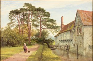 Igtham Moat, Kent, c.1868 door Benjamin Williams Leader